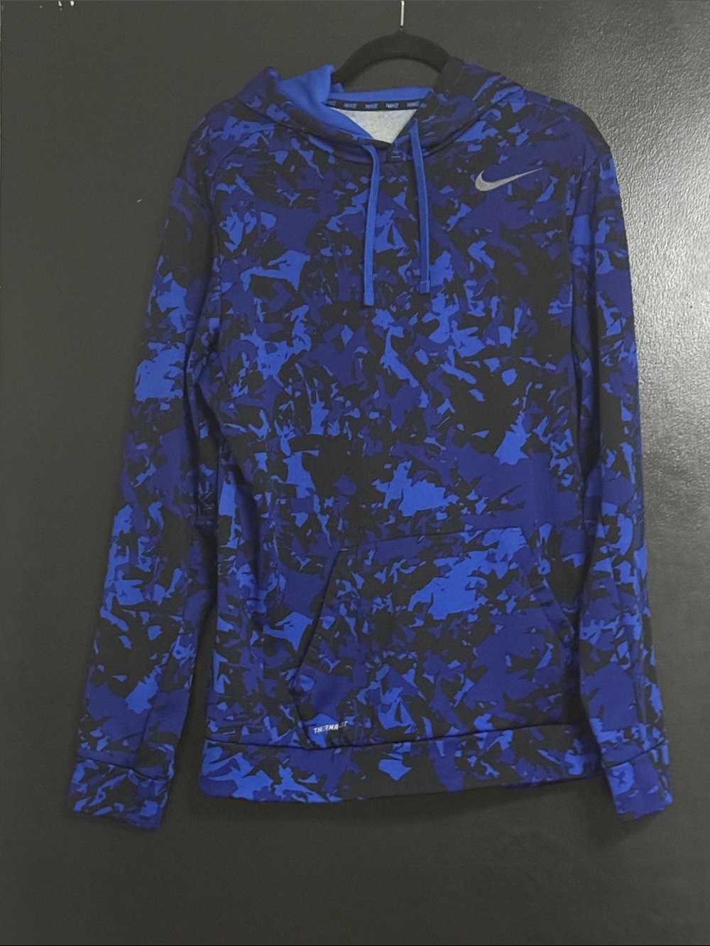 Nike Royal Blue & Black Camo Pullover Hoodie